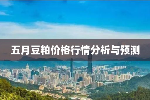 五月豆粕价格行情分析与预测