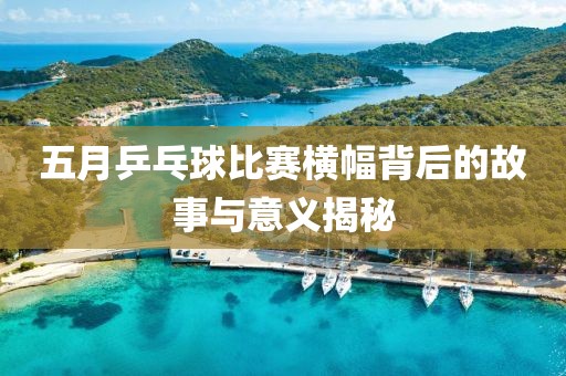 五月乒乓球比赛横幅背后的故事与意义揭秘