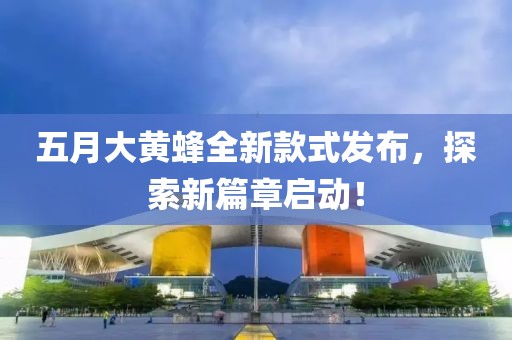 五月大黄蜂全新款式发布，探索新篇章启动！