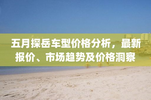五月探岳车型价格分析，最新报价、市场趋势及价格洞察