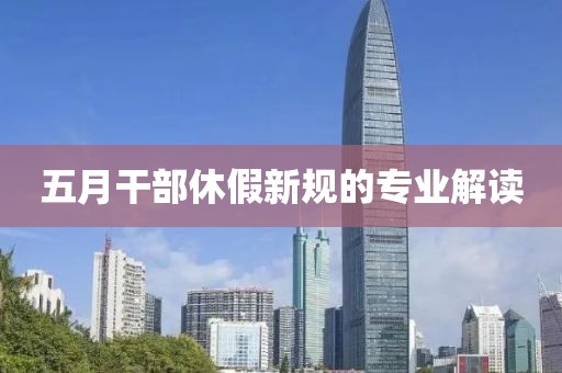五月干部休假新规的专业解读