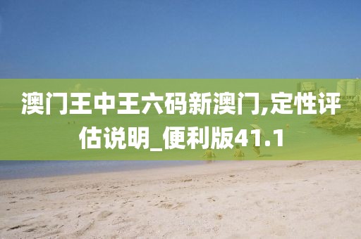 澳门王中王六码新澳门,定性评估说明_便利版41.1