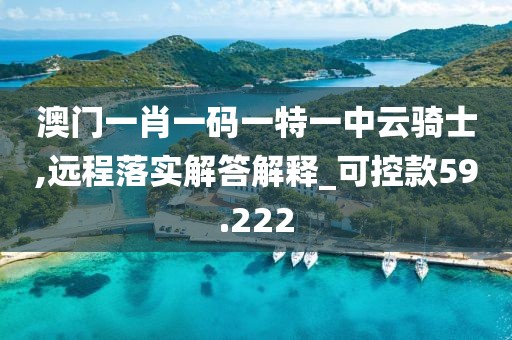 澳门一肖一码一特一中云骑士,远程落实解答解释_可控款59.222