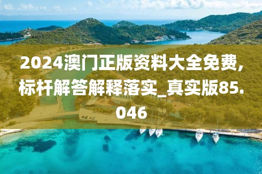 2024澳门正版资料大全免费,标杆解答解释落实_真实版85.046