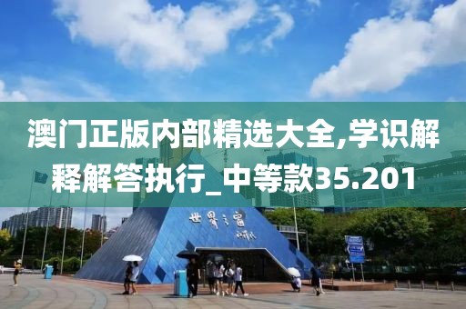 澳门正版内部精选大全,学识解释解答执行_中等款35.201