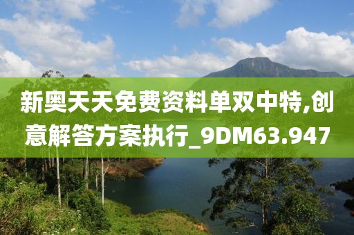 新奥天天免费资料单双中特,创意解答方案执行_9DM63.947