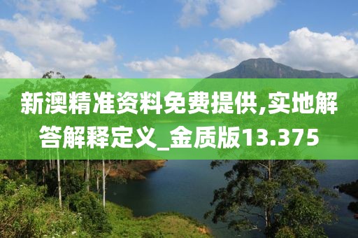 新澳精准资料免费提供,实地解答解释定义_金质版13.375