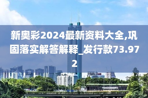新奥彩2024最新资料大全,巩固落实解答解释_发行款73.972