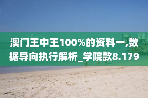 澳门王中王100%的资料一,数据导向执行解析_学院款8.179