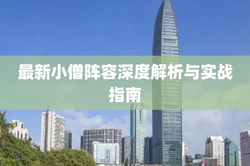 最新小僧阵容深度解析与实战指南