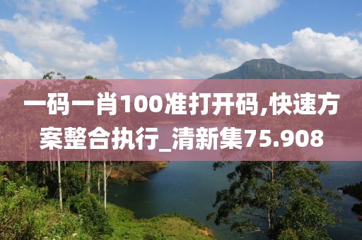 一码一肖100准打开码,快速方案整合执行_清新集75.908