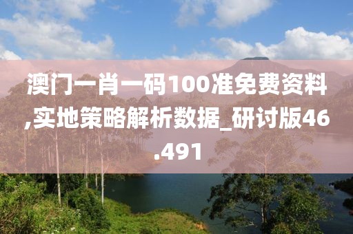 澳门一肖一码100准免费资料,实地策略解析数据_研讨版46.491