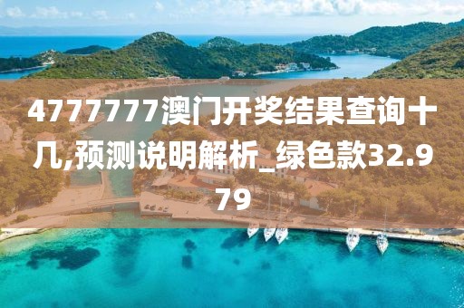 4777777澳门开奖结果查询十几,预测说明解析_绿色款32.979