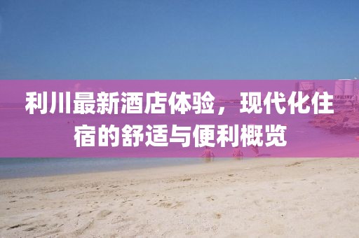 利川最新酒店体验，现代化住宿的舒适与便利概览