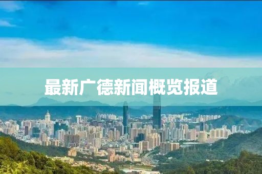 最新广德新闻概览报道