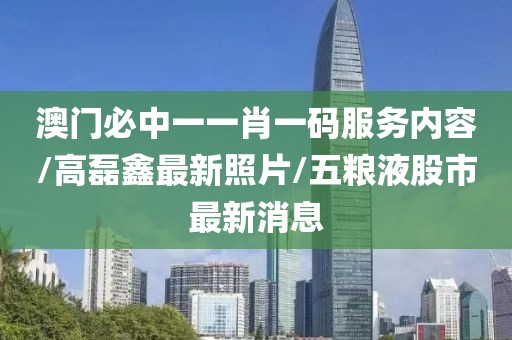 澳门必中一一肖一码服务内容/高磊鑫最新照片/五粮液股市最新消息