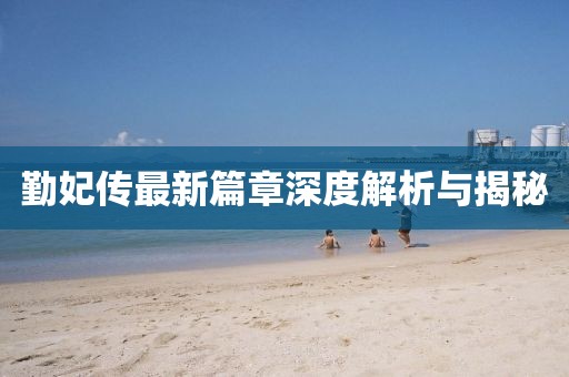 勤妃传最新篇章深度解析与揭秘