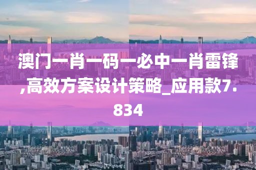 澳门一肖一码一必中一肖雷锋,高效方案设计策略_应用款7.834