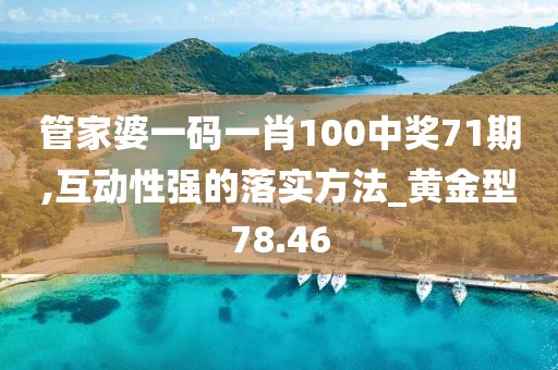 管家婆一码一肖100中奖71期,互动性强的落实方法_黄金型78.46