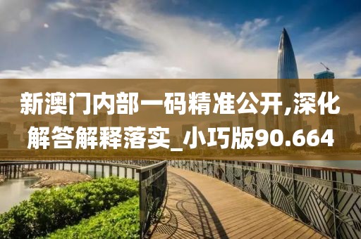 新澳门内部一码精准公开,深化解答解释落实_小巧版90.664