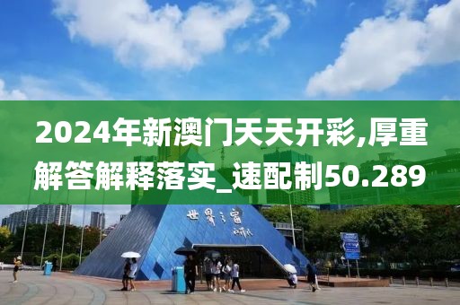 2024年新澳门天天开彩,厚重解答解释落实_速配制50.289