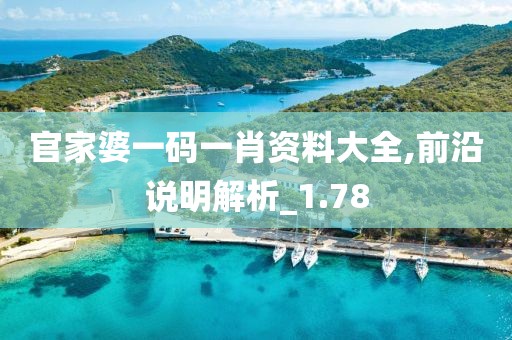 官家婆一码一肖资料大全,前沿说明解析_1.78